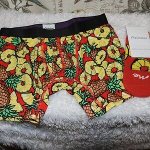 MeUndies Pineapple bundle Boxer briefs & Supima socks small teens or mens